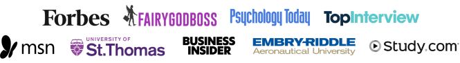 customer logos who reviewed careerfitter, st thomas university, forbes, business insider, msn, embry-riddle university